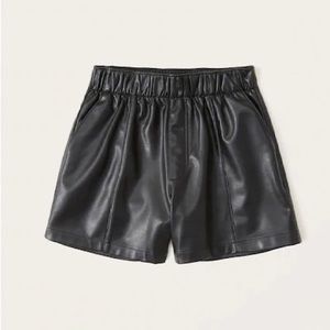 NWT Abercrombie Vegan Leather Pull on Shorts